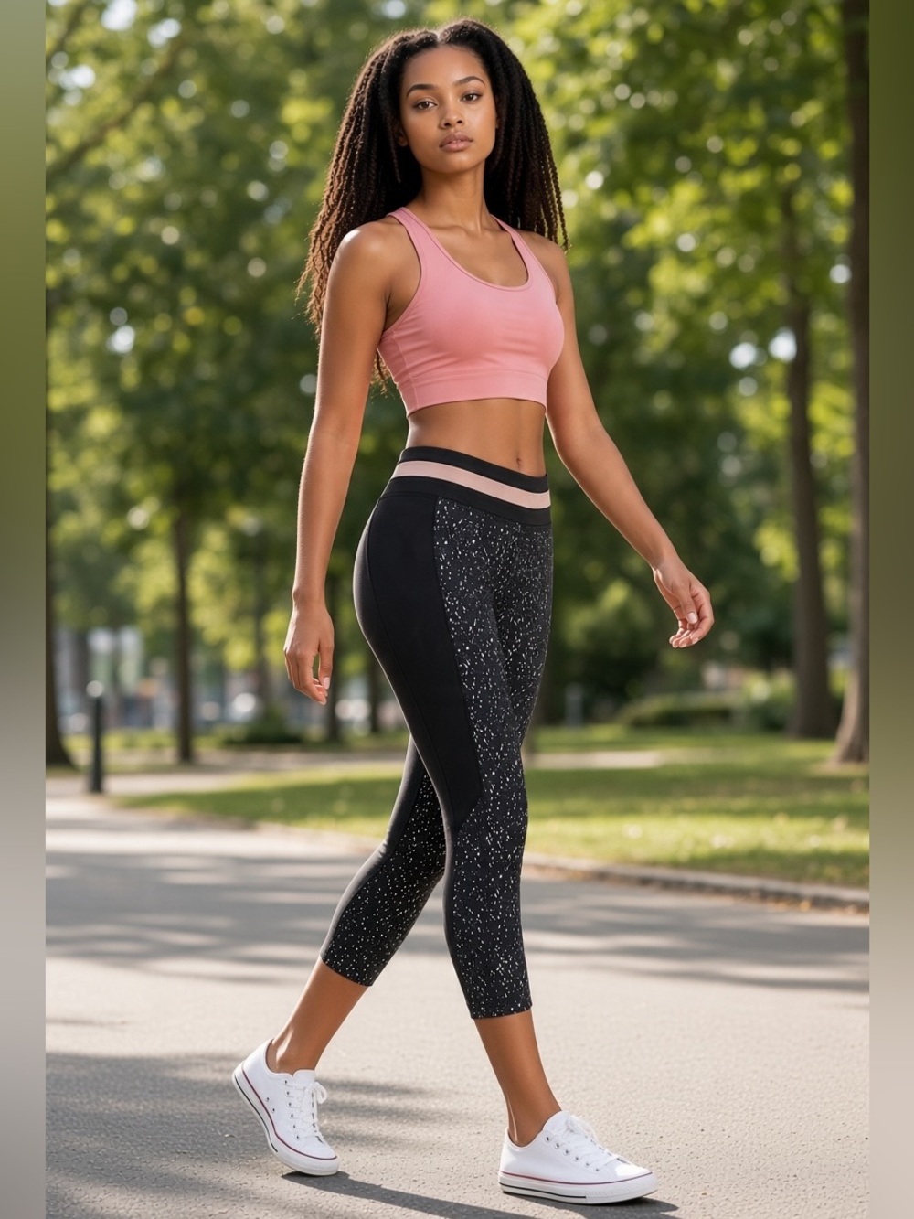 Lululemon Cropped Legging ‘Give Me Qi’ Butterfly Mink Berry Yoga Pants - Size 8